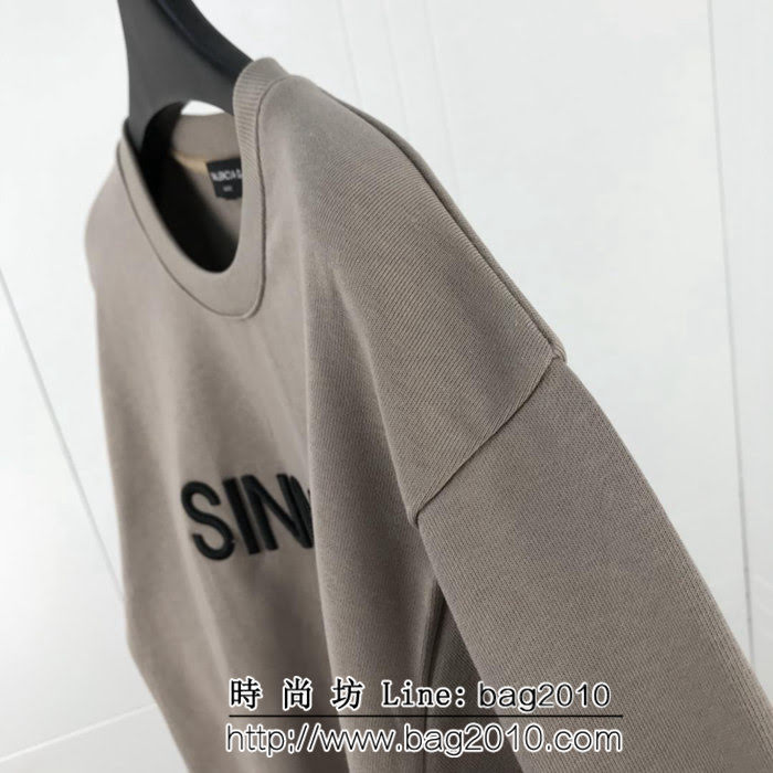 BALENCIAGA巴黎世家  18ss秋冬新款 罪人刺繡字母 純棉毛圈連帽衛衣 原版複刻 高版本 男女同款 ydi2066